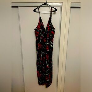 Plus floral print cami jumpsuit